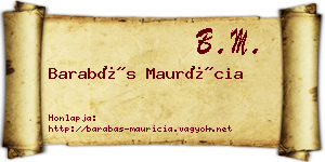 Barabás Maurícia névjegykártya